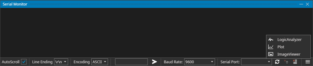 Select Baud Rate and Serial Port